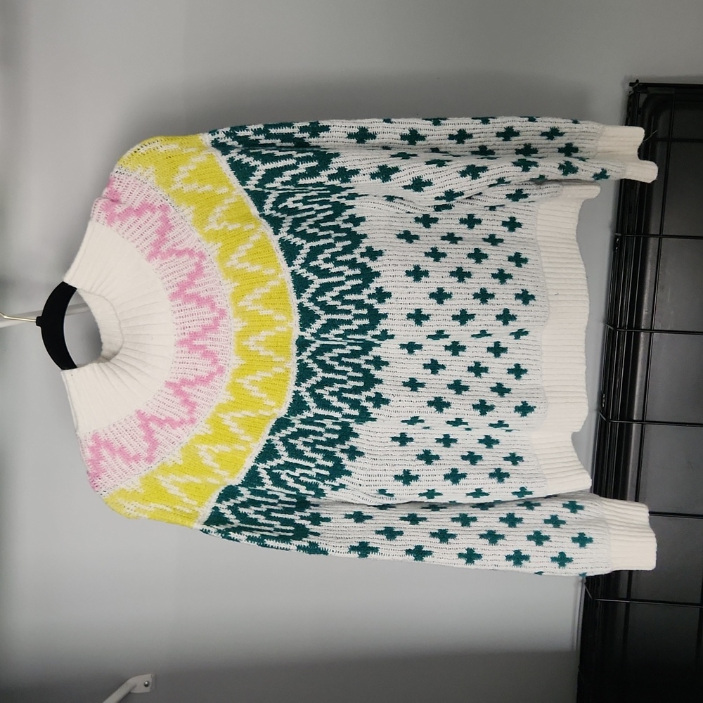 Old Navy fair isle cowl neck sweater - size L